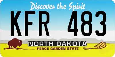 ND license plate KFR483