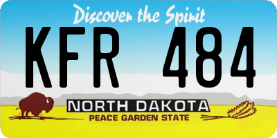 ND license plate KFR484