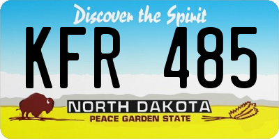 ND license plate KFR485