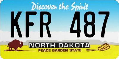 ND license plate KFR487