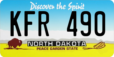 ND license plate KFR490