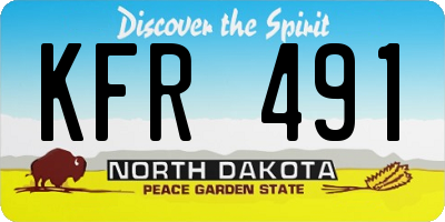 ND license plate KFR491