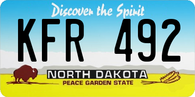ND license plate KFR492