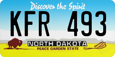 ND license plate KFR493