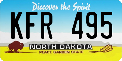 ND license plate KFR495