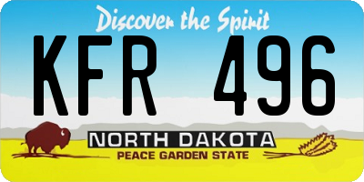 ND license plate KFR496