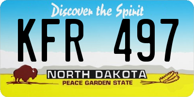 ND license plate KFR497