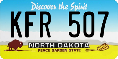 ND license plate KFR507