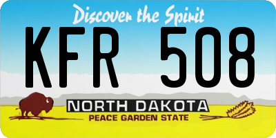 ND license plate KFR508