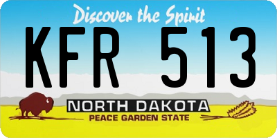 ND license plate KFR513