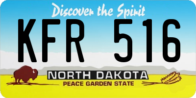 ND license plate KFR516