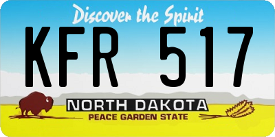 ND license plate KFR517