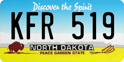 ND license plate KFR519