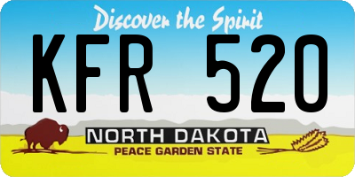 ND license plate KFR520