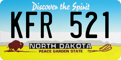 ND license plate KFR521