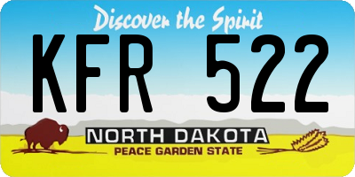 ND license plate KFR522