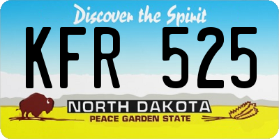 ND license plate KFR525