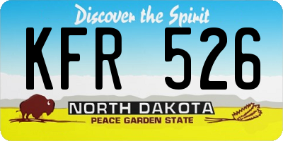 ND license plate KFR526