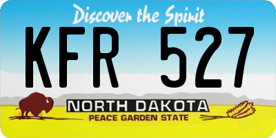 ND license plate KFR527