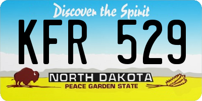 ND license plate KFR529