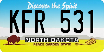 ND license plate KFR531
