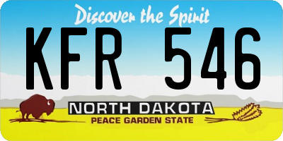 ND license plate KFR546