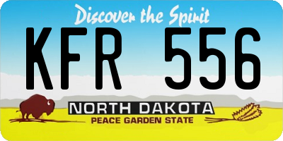 ND license plate KFR556