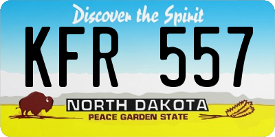 ND license plate KFR557