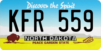 ND license plate KFR559