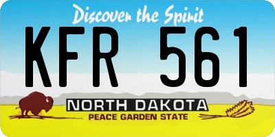 ND license plate KFR561