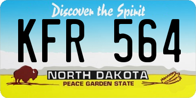 ND license plate KFR564