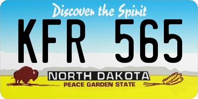 ND license plate KFR565