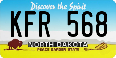 ND license plate KFR568