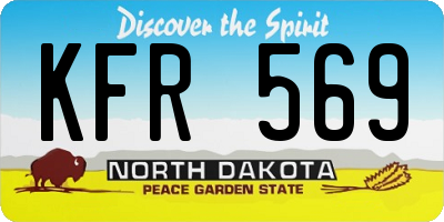 ND license plate KFR569