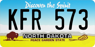ND license plate KFR573