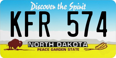ND license plate KFR574