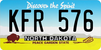 ND license plate KFR576