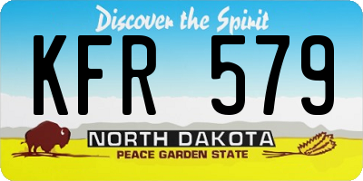 ND license plate KFR579