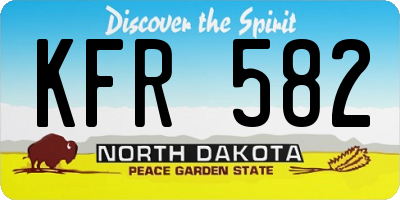 ND license plate KFR582