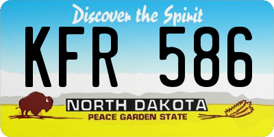 ND license plate KFR586
