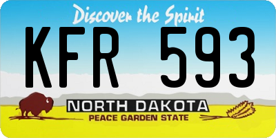ND license plate KFR593