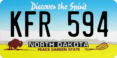 ND license plate KFR594