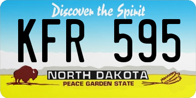 ND license plate KFR595