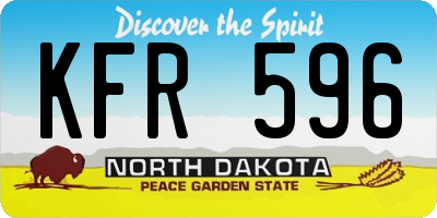 ND license plate KFR596