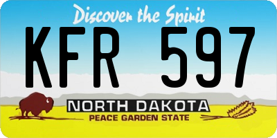 ND license plate KFR597