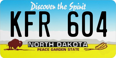 ND license plate KFR604