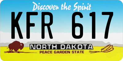 ND license plate KFR617
