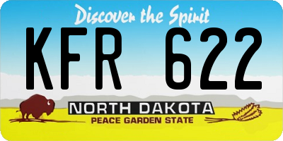 ND license plate KFR622