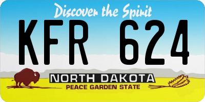 ND license plate KFR624