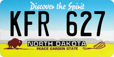 ND license plate KFR627